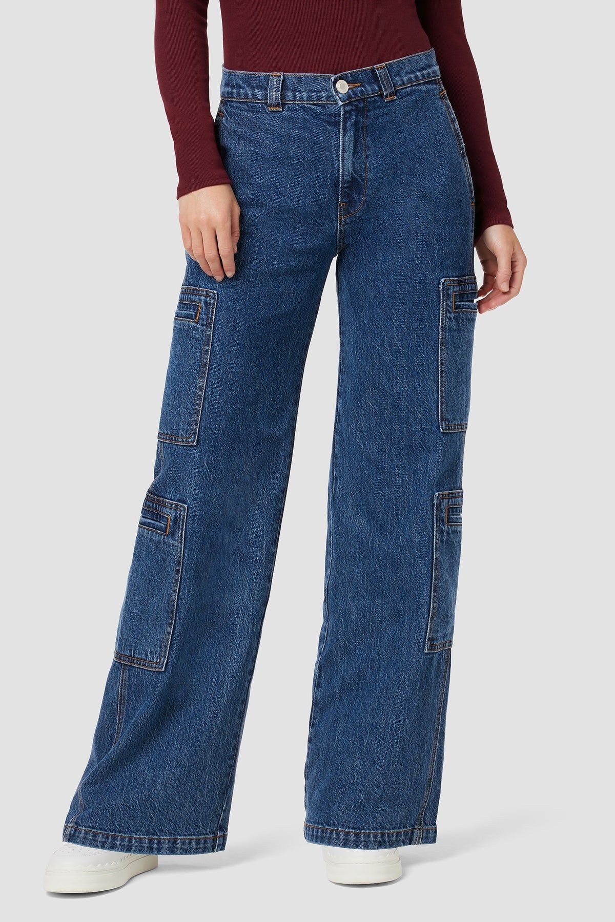 High-Rise Welt Pocket Wide Leg Cargo sold by Hudson Jeans