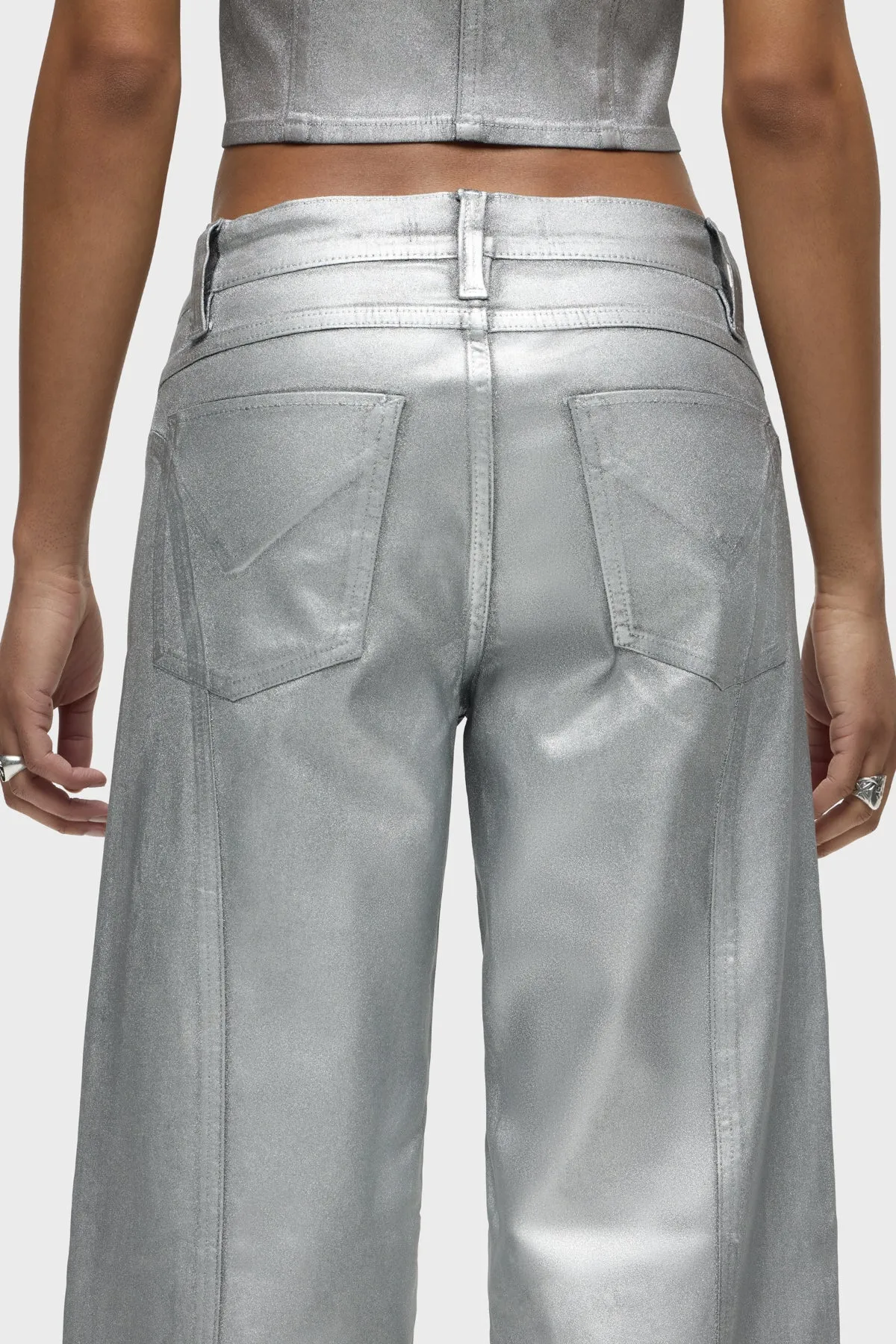 Lexi Mid-Rise Coated Seamed Wide Leg sold by Hudson Jeans product image thumbnail 5