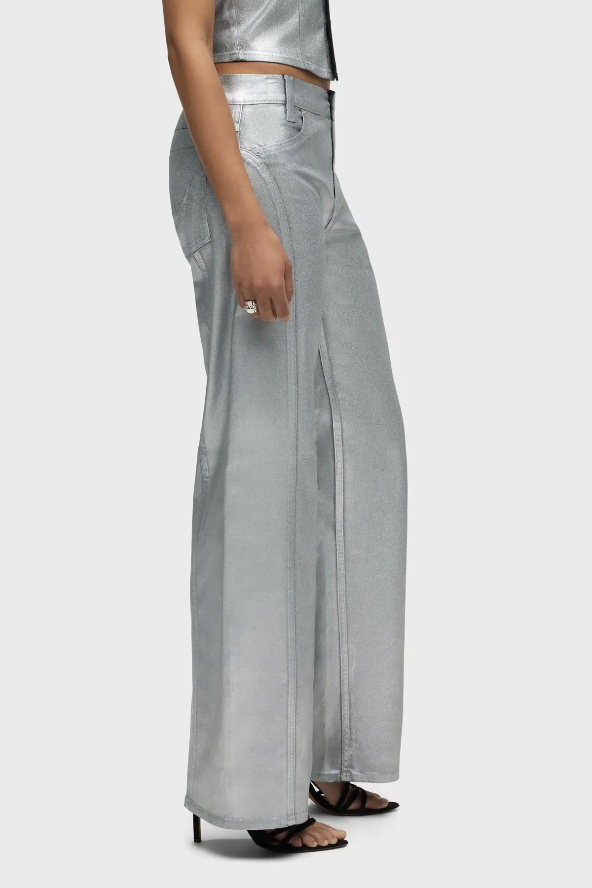 Lexi Mid-Rise Coated Seamed Wide Leg sold by Hudson Jeans product image thumbnail 2