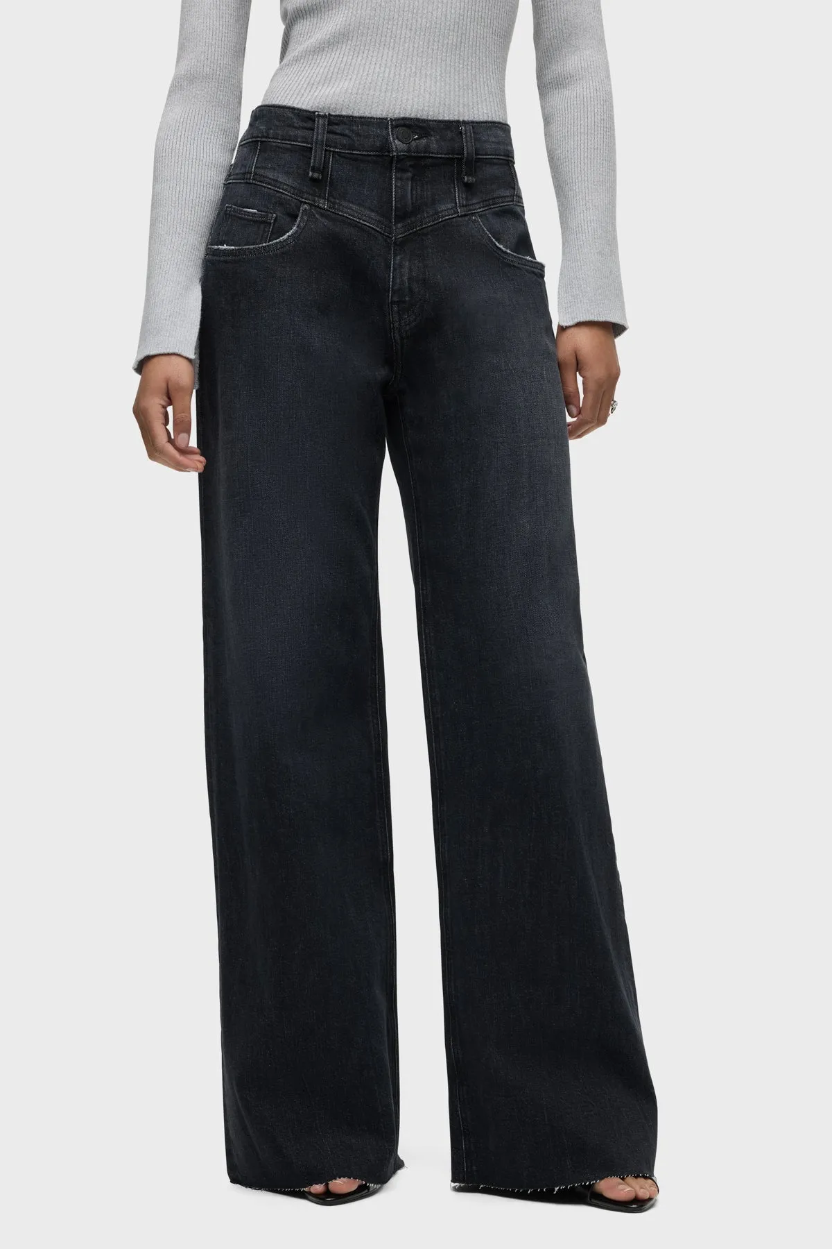 Jodie Seamed Front Yoke Wide Leg Jean sold by Hudson Jeans
