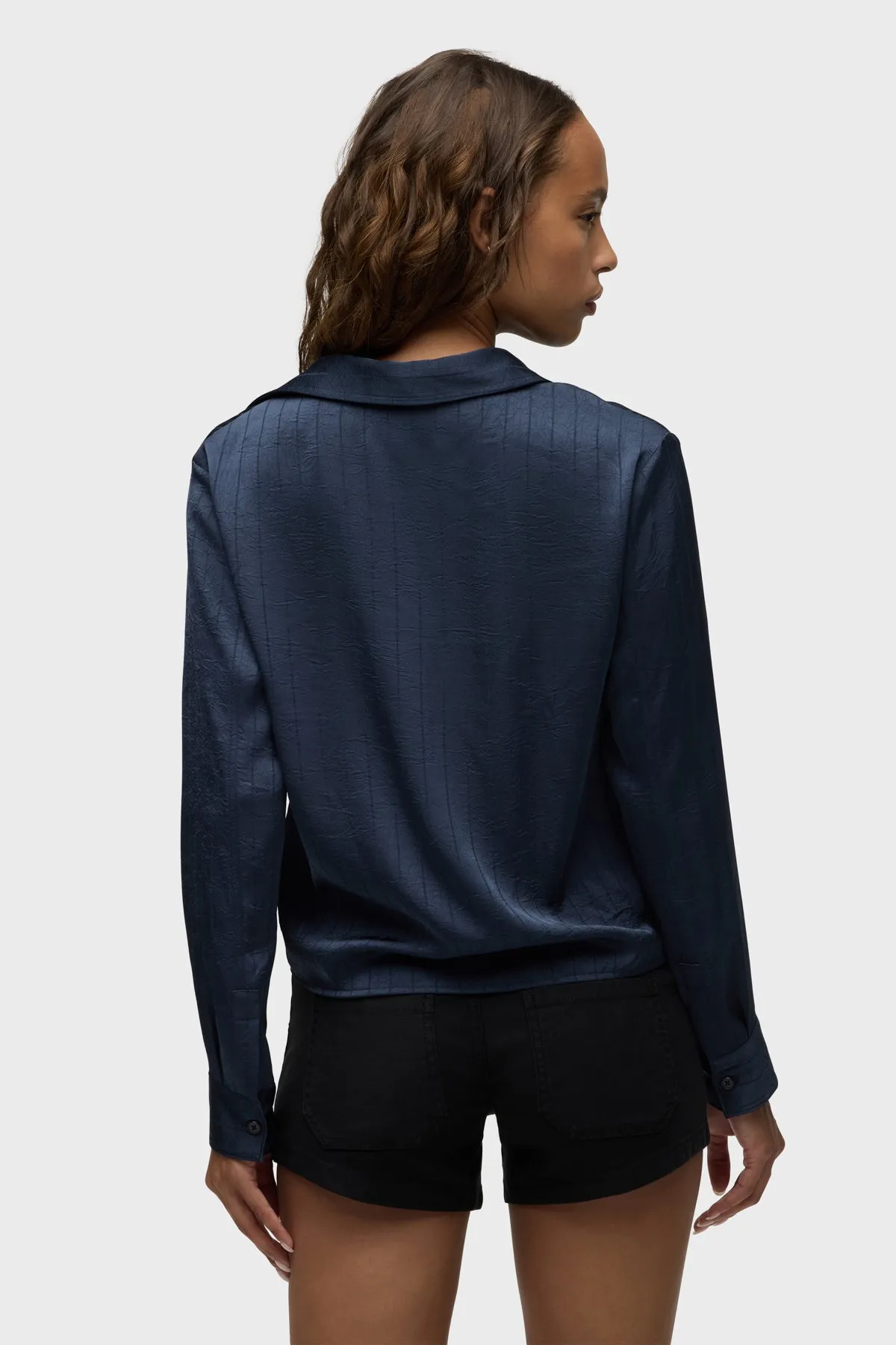 Long Sleeve Knotted Button Down Shirt sold by Hudson Jeans product image thumbnail 3