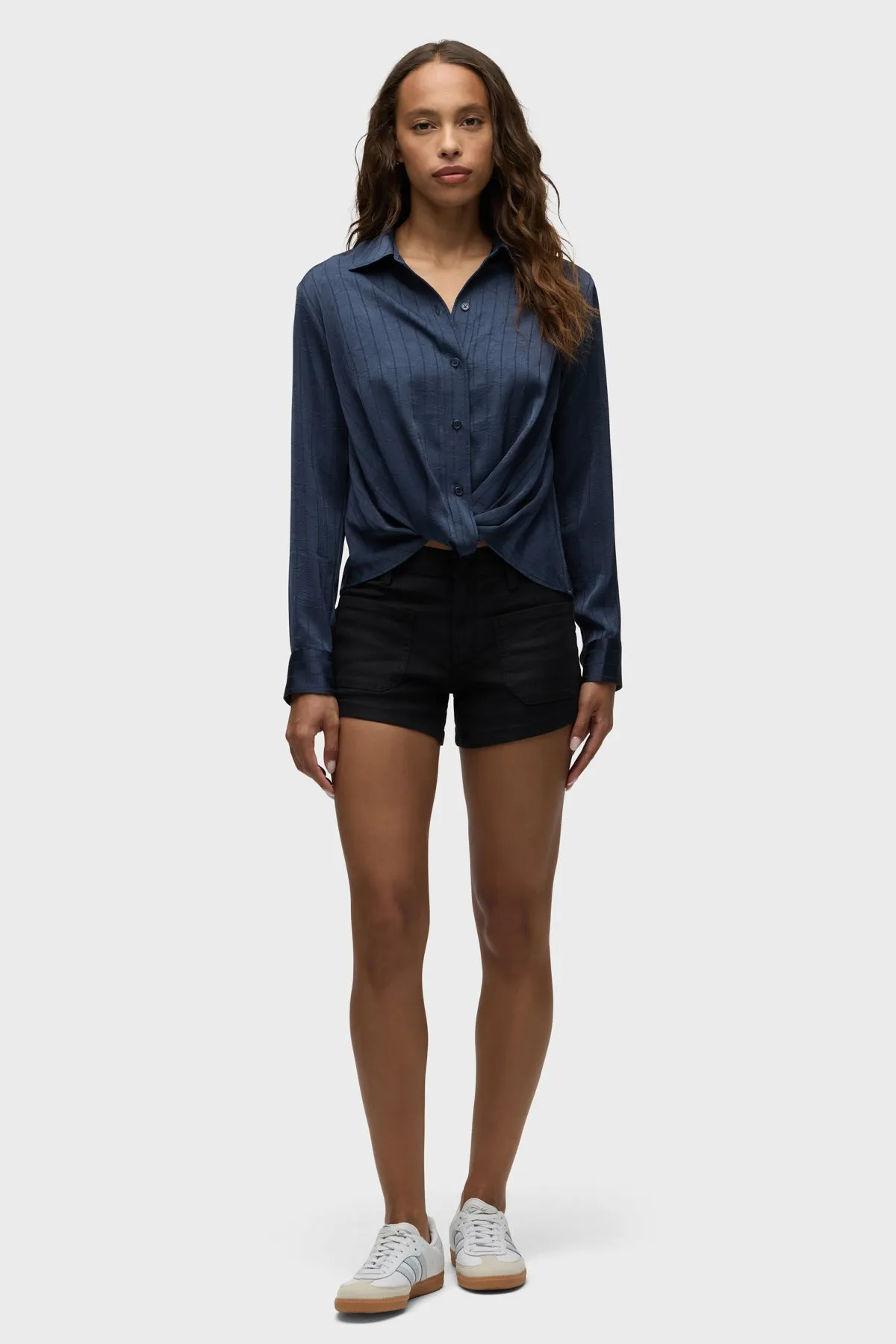 Long Sleeve Knotted Button Down Shirt sold by Hudson Jeans product image thumbnail 5