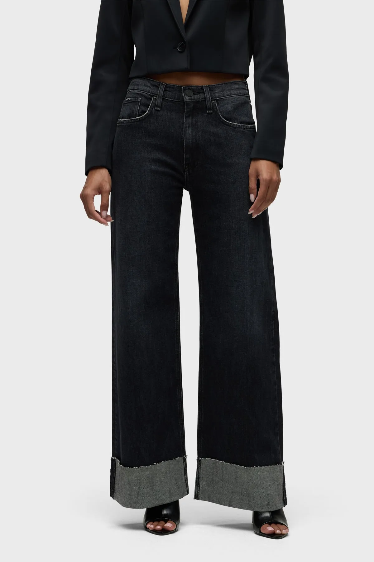 Jodie High-Rise Wide Leg Jean w/ Cuff sold by Hudson Jeans