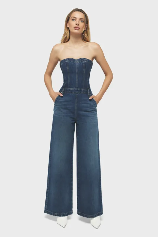 The Creator: Sweetheart Wide Leg Jumpsuit sold by Hudson Jeans