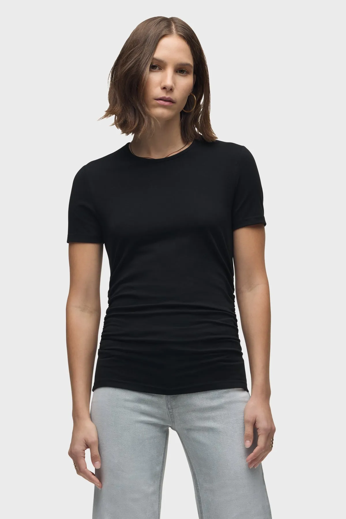 Ruched Crew Neck Top sold by Hudson Jeans