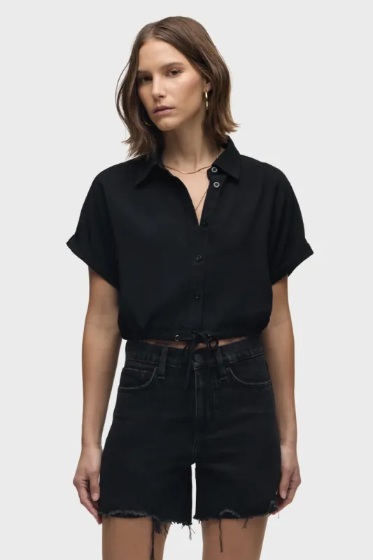 Drawstring Button Down Shirt sold by Hudson Jeans