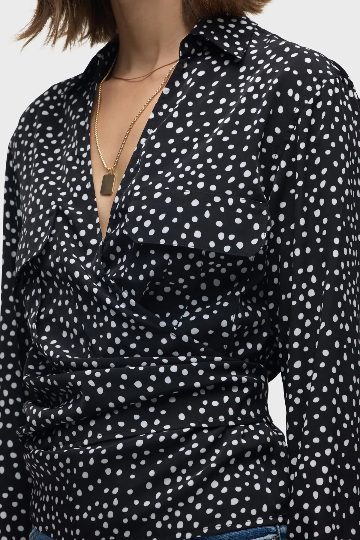 Long Sleeve Wrap Shirt sold by Hudson Jeans product image thumbnail 4