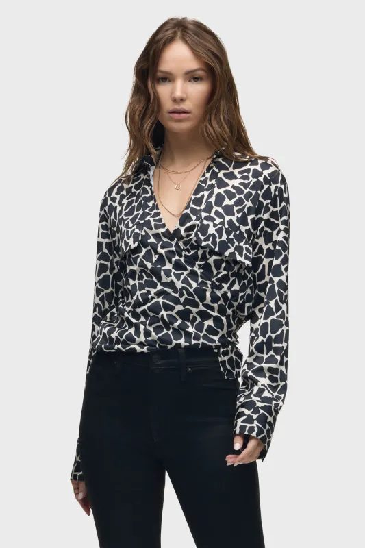 Long Sleeve Wrap Shirt made by Hudson Jeans