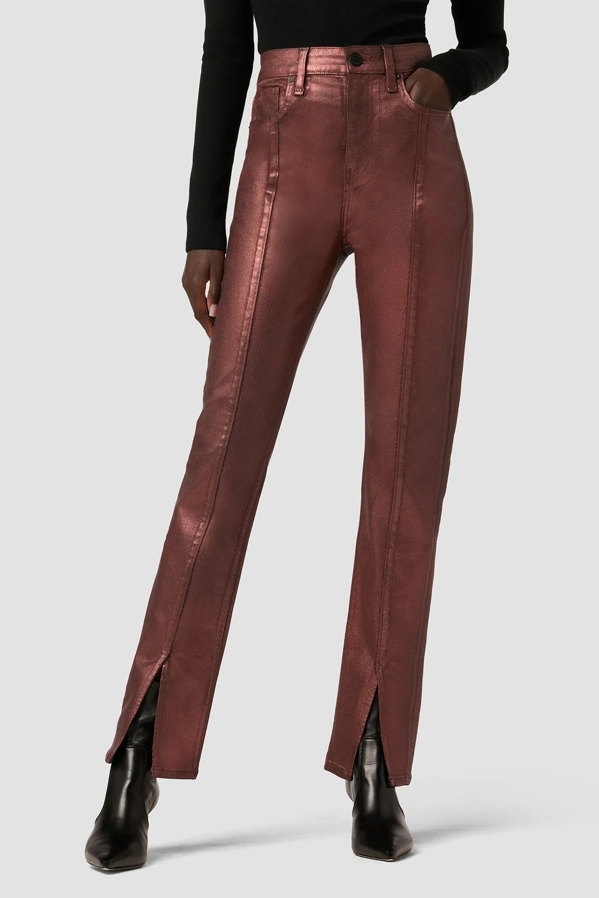 Harlow Ultra High-Rise Cigarette Jean w/ Slit Hem sold by Hudson Jeans