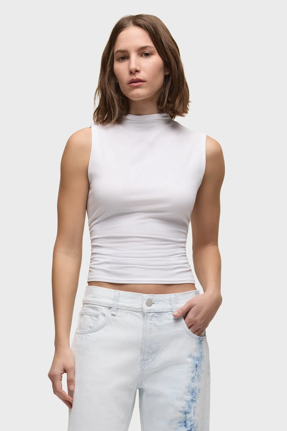 Tank With Side Seam Ruching sold by Hudson Jeans