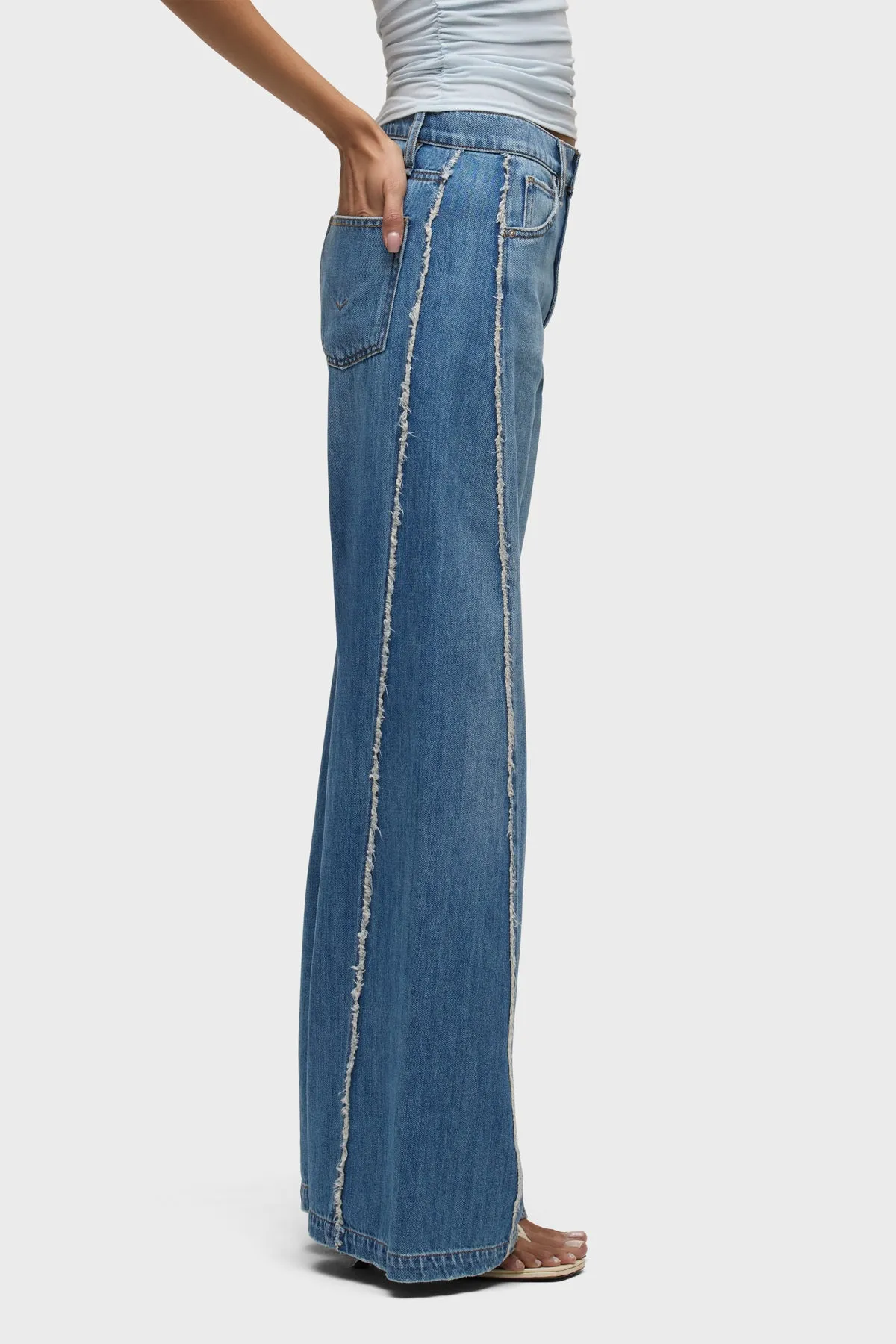 Jodie Loose Fit Wide Leg Jean With Frayed Seams sold by Hudson Jeans product image thumbnail 2