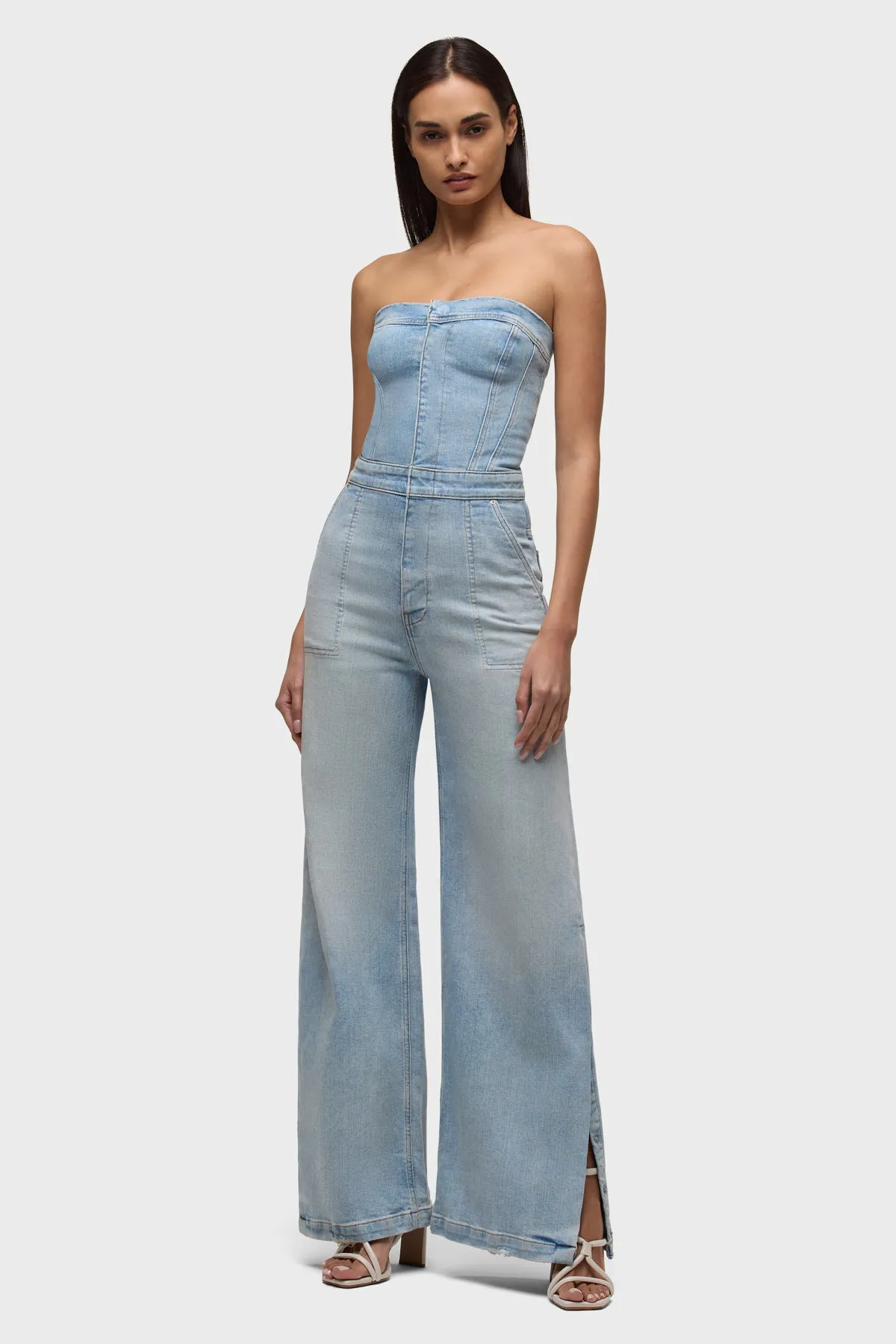 Strapless Wide Leg Jumpsuit sold by Hudson Jeans