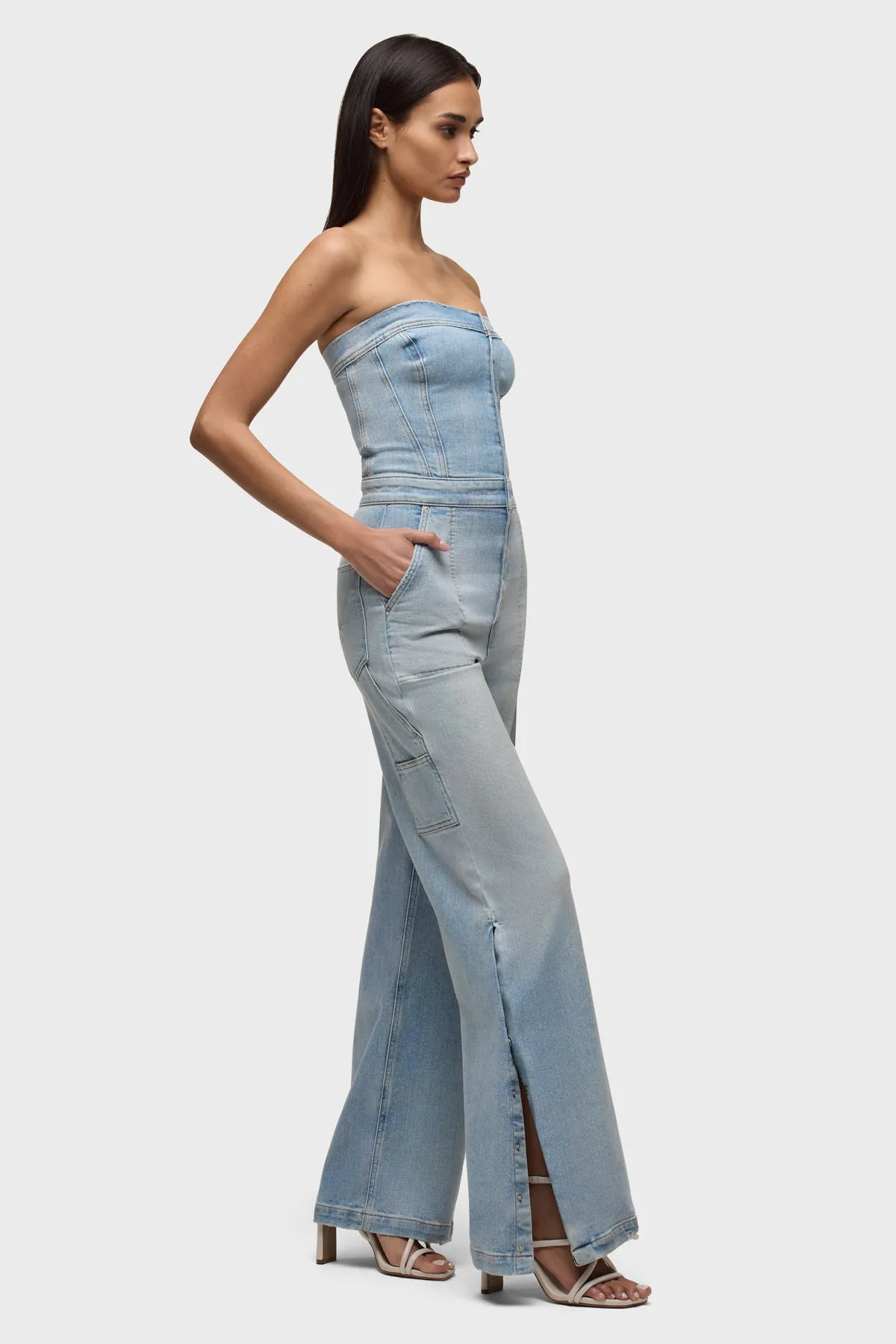 Strapless Wide Leg Jumpsuit sold by Hudson Jeans product image thumbnail 2