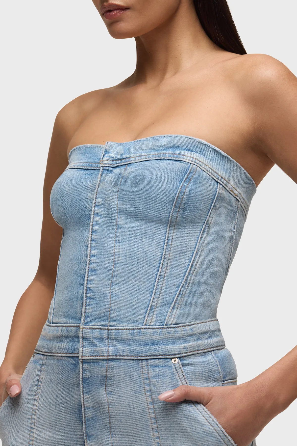 Strapless Wide Leg Jumpsuit sold by Hudson Jeans product image thumbnail 4