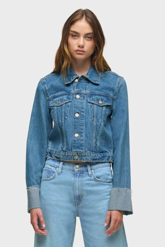 Cuffed Cropped Denim Jacket sold by Hudson Jeans