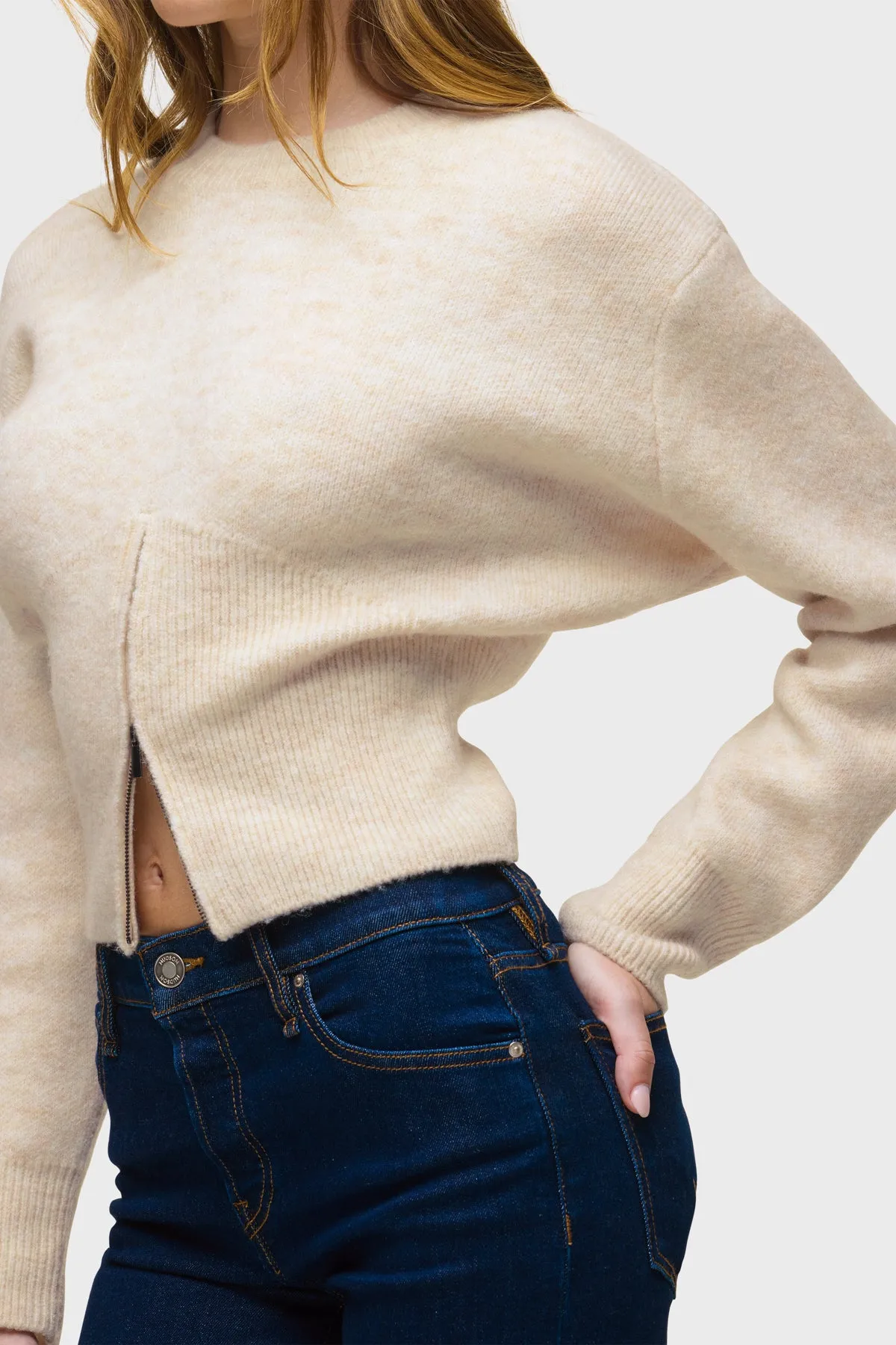 Lizbeth Front Zip Sweater sold by Hudson Jeans product image thumbnail 4
