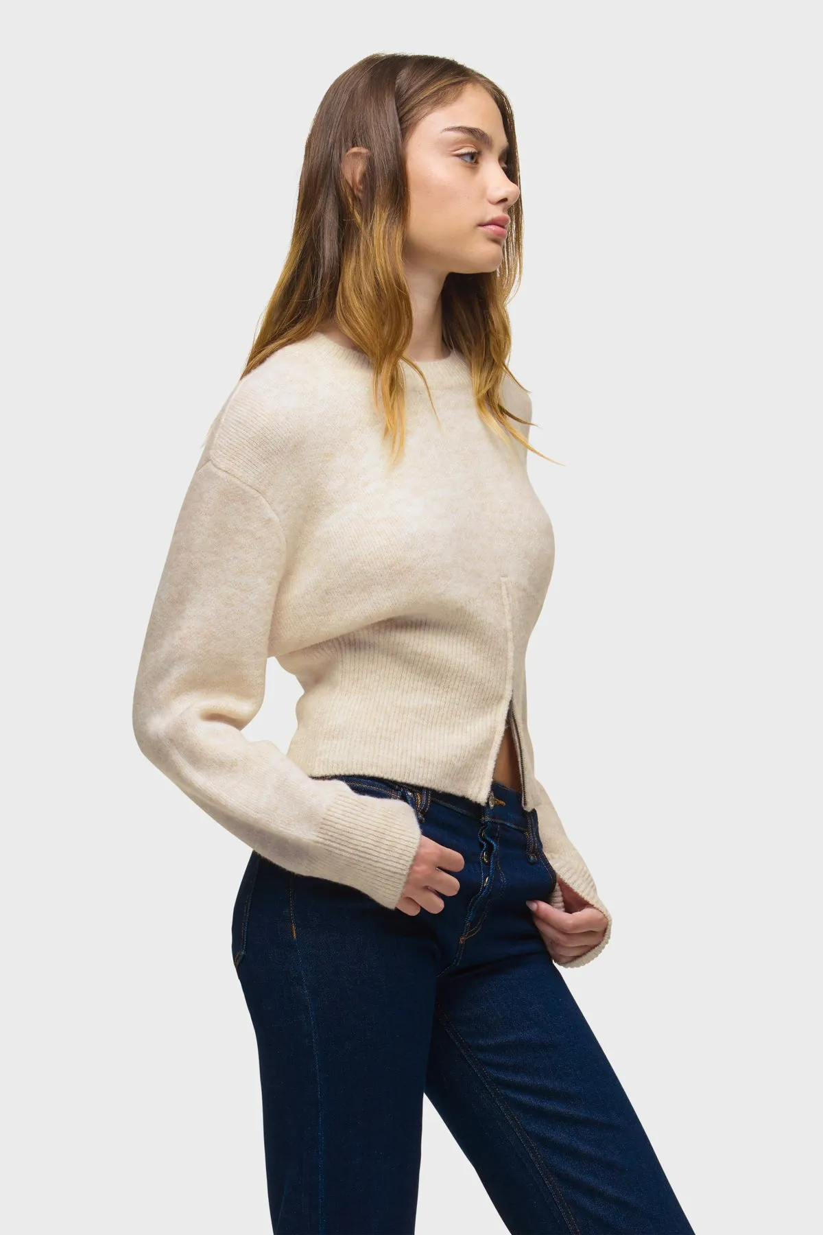 Lizbeth Front Zip Sweater sold by Hudson Jeans product image thumbnail 3