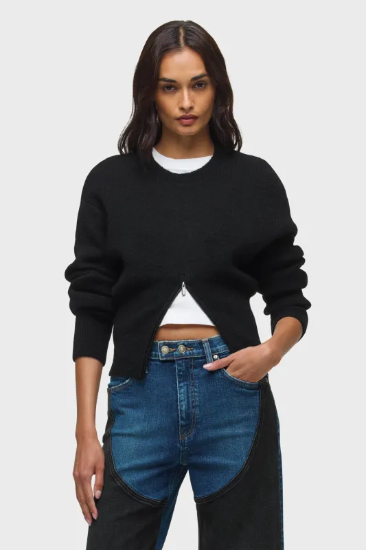 Lizbeth Front Zip Sweater sold by Hudson Jeans