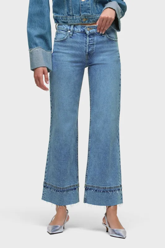 Rosie High-Rise Wide Leg Ankle Cuff Raw Hem sold by Hudson Jeans