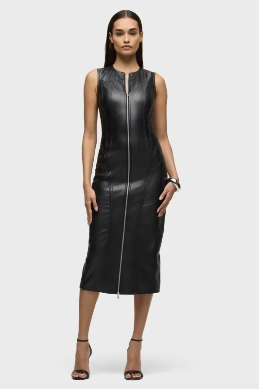 Vegan Leather Midi Dress sold by Hudson Jeans
