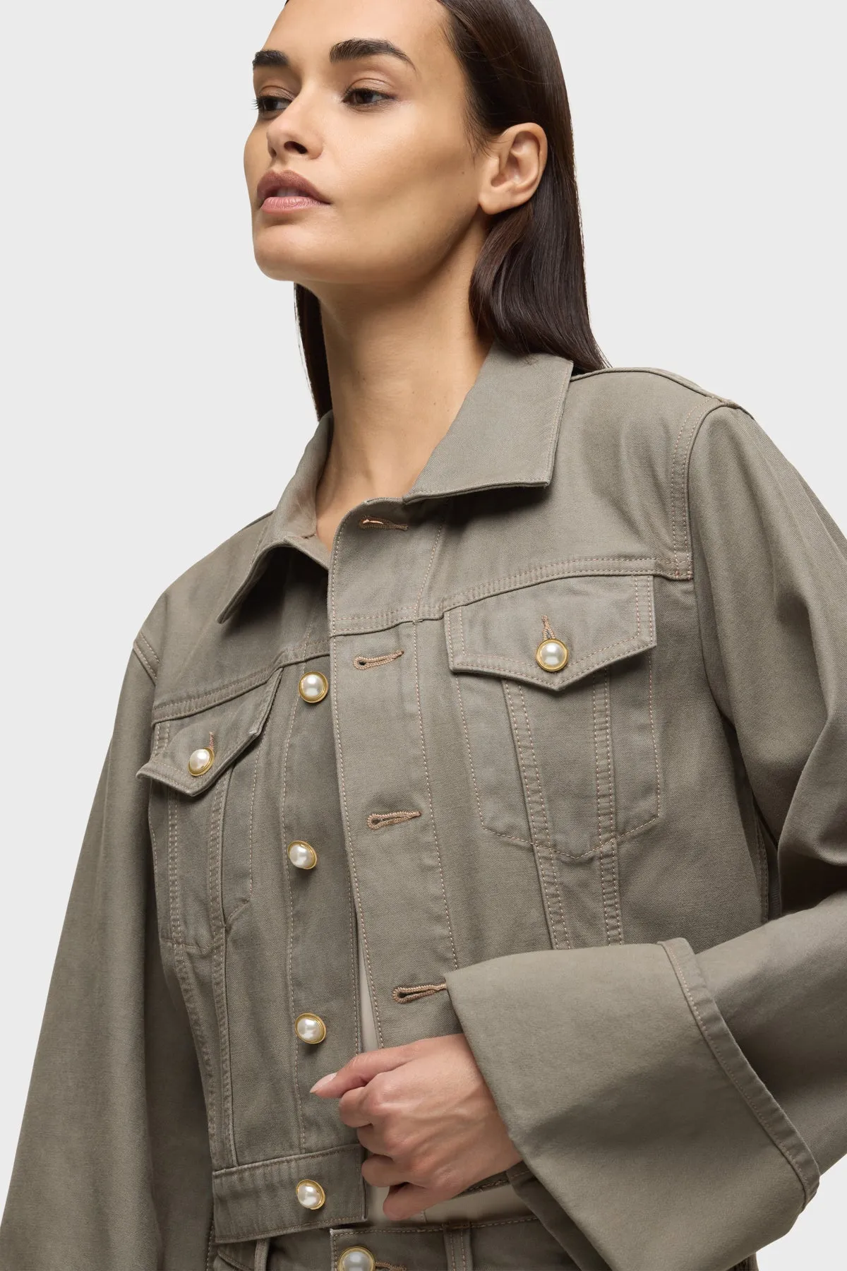 Cuffed Cropped Jacket sold by Hudson Jeans product image thumbnail 4