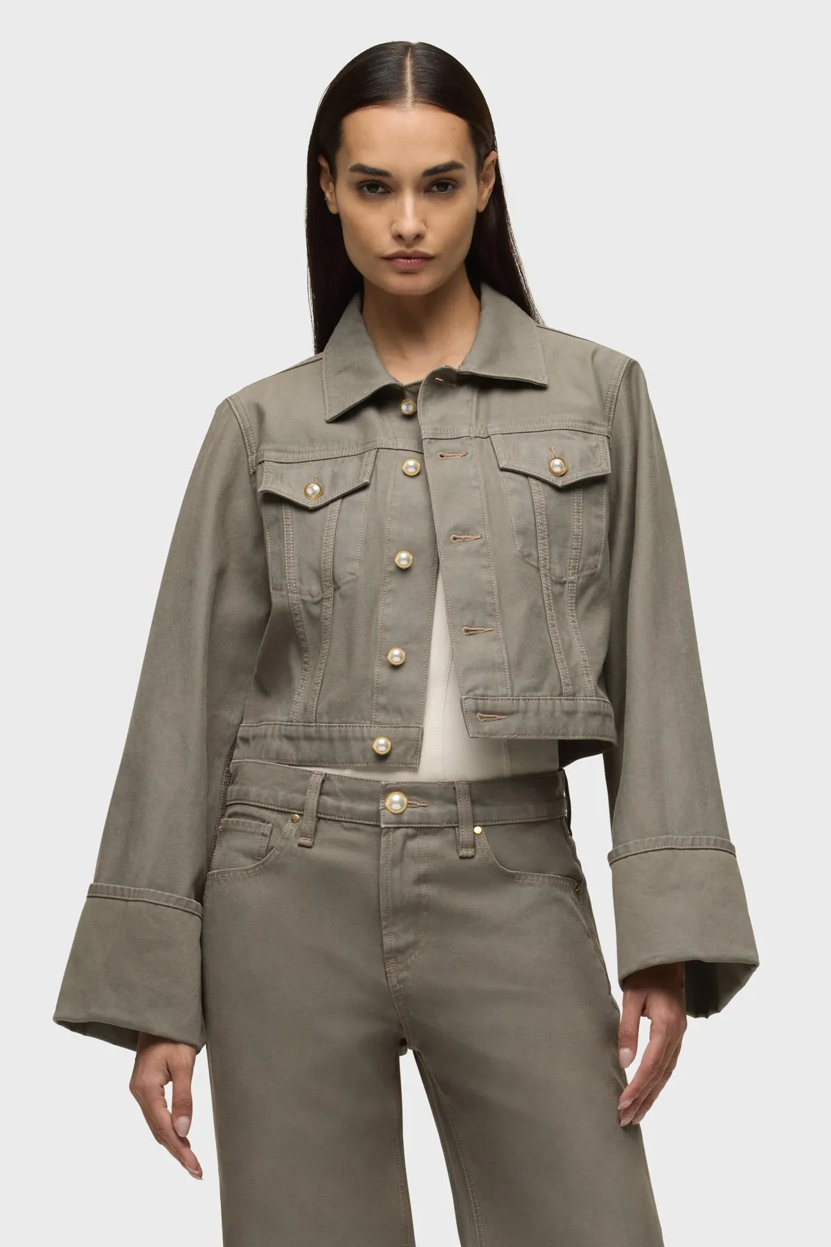 Cuffed Cropped Jacket sold by Hudson Jeans