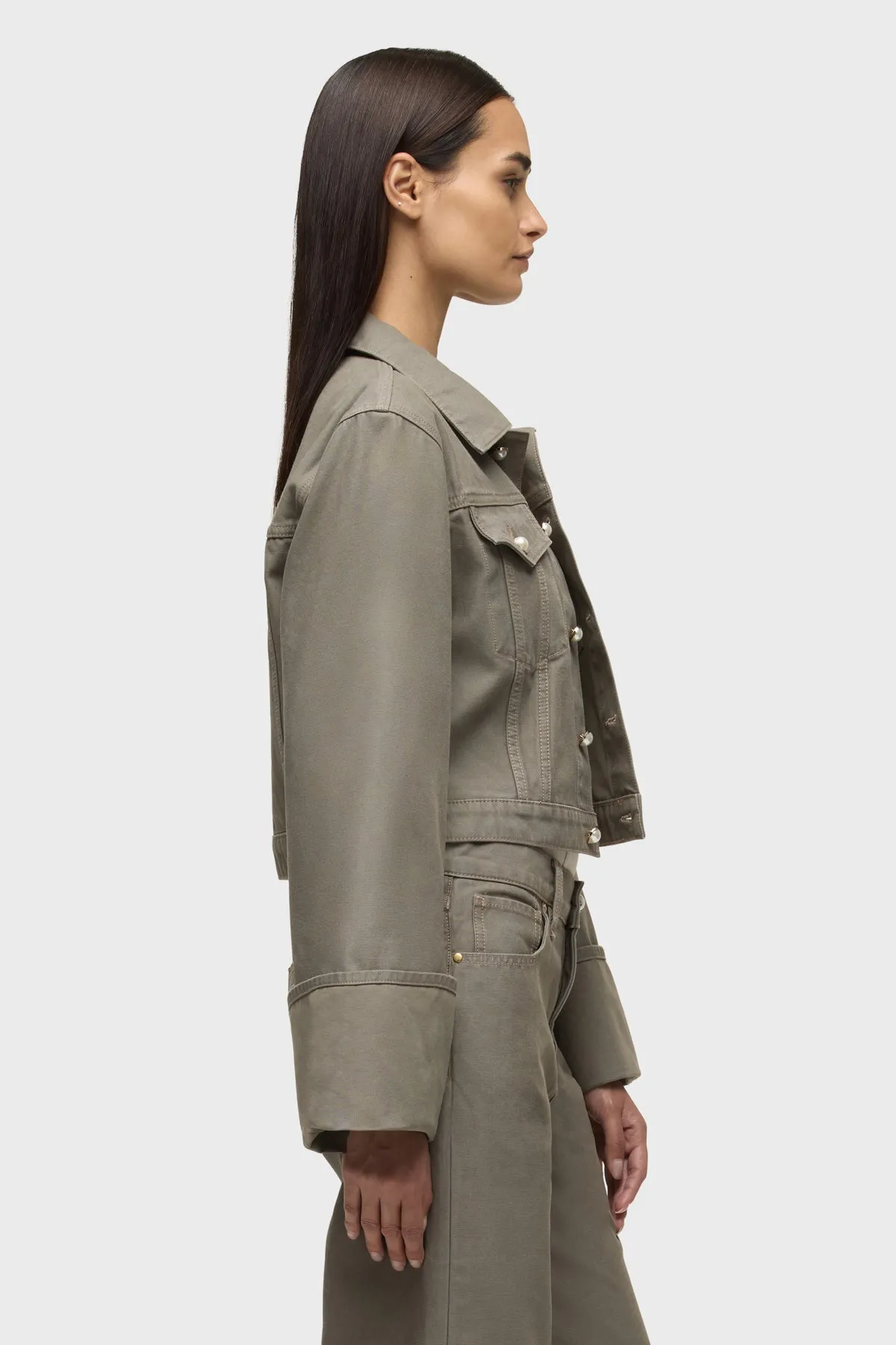 Cuffed Cropped Jacket sold by Hudson Jeans product image thumbnail 3