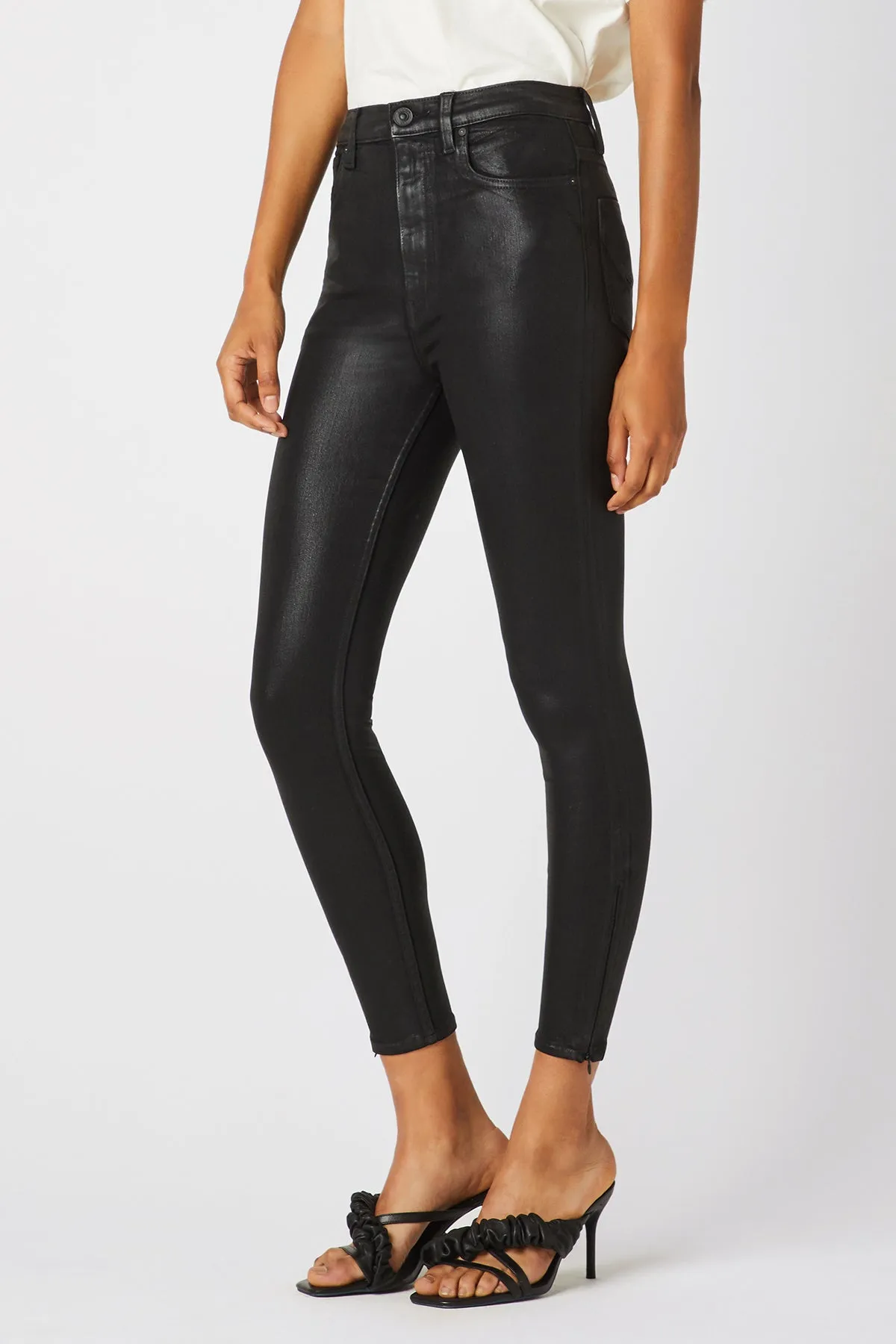 Centerfold Extreme High-Rise Super Skinny Coated Jean sold by Hudson Jeans product image thumbnail 3