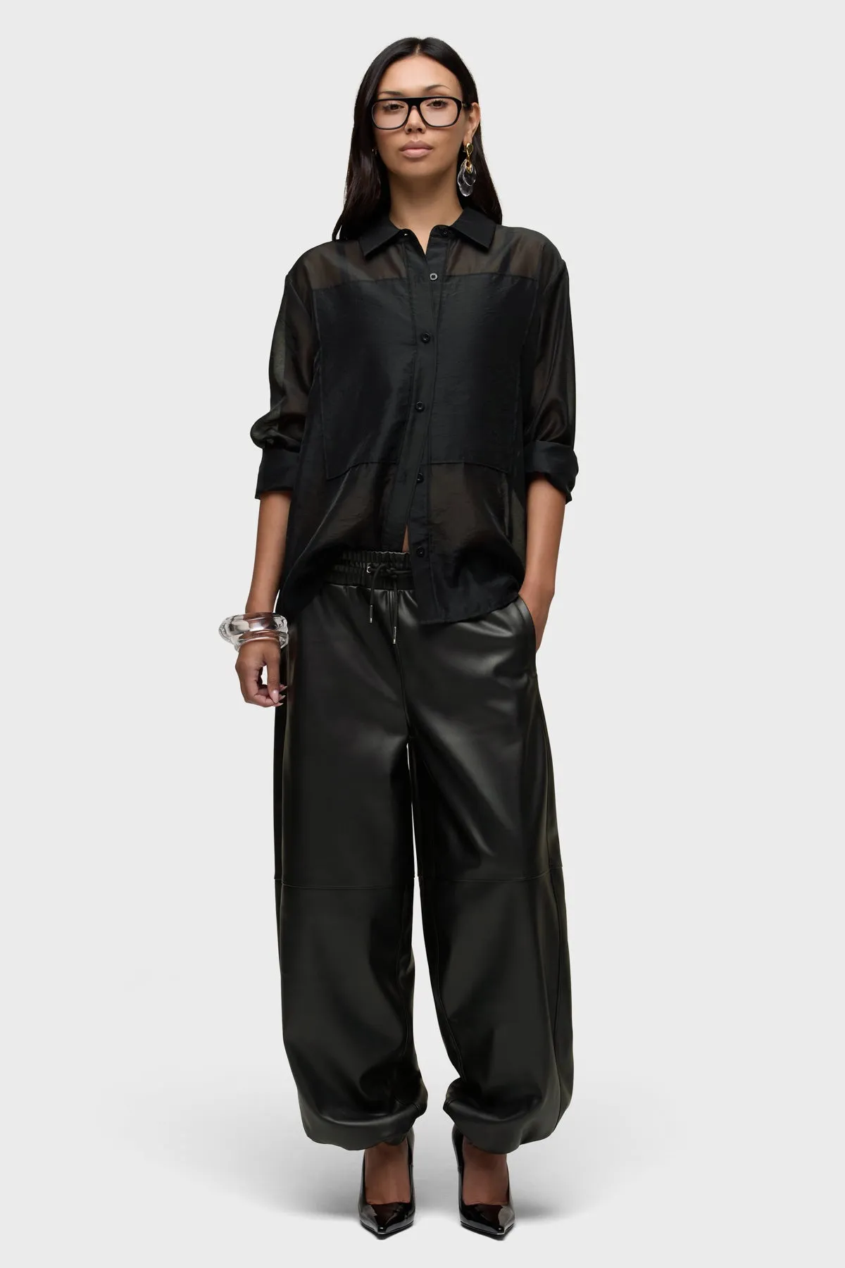 Vegan Leather Balloon Jogger sold by Hudson Jeans