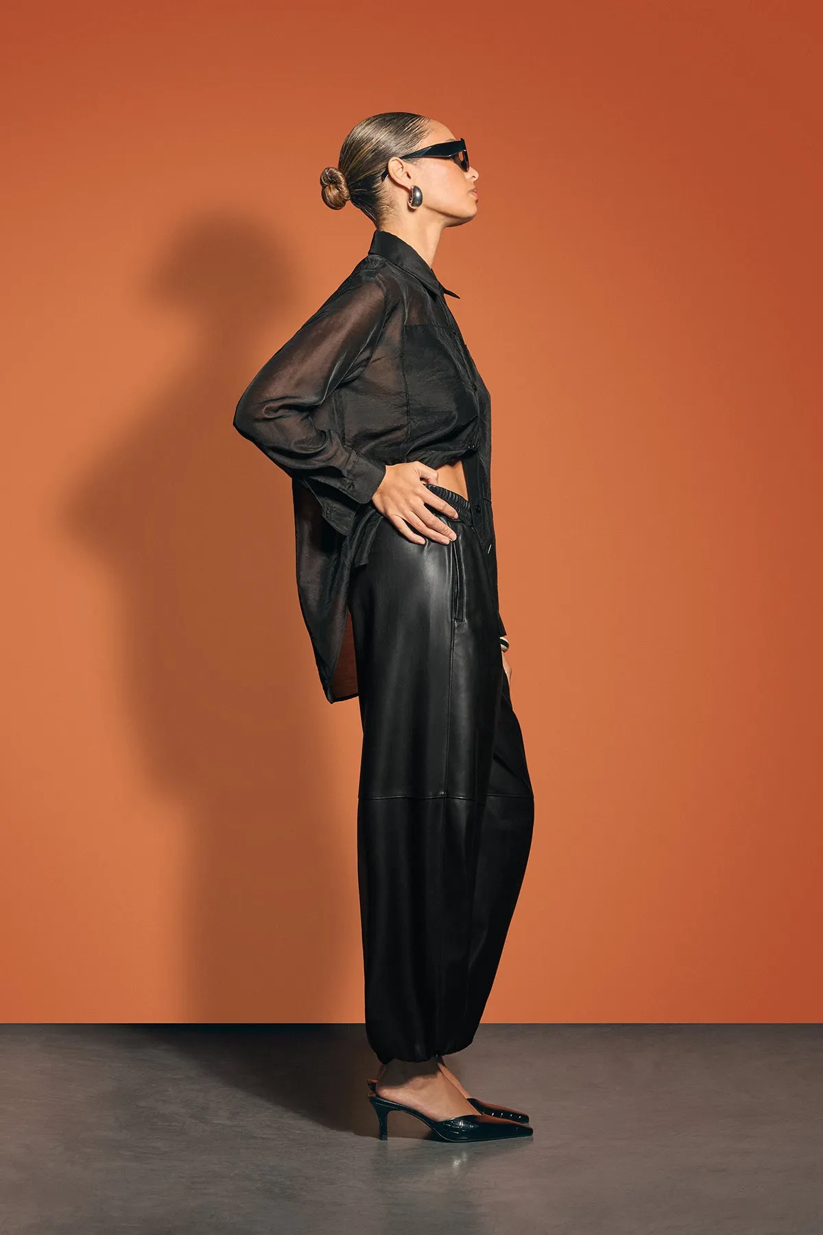 Vegan Leather Balloon Jogger sold by Hudson Jeans product image thumbnail 3