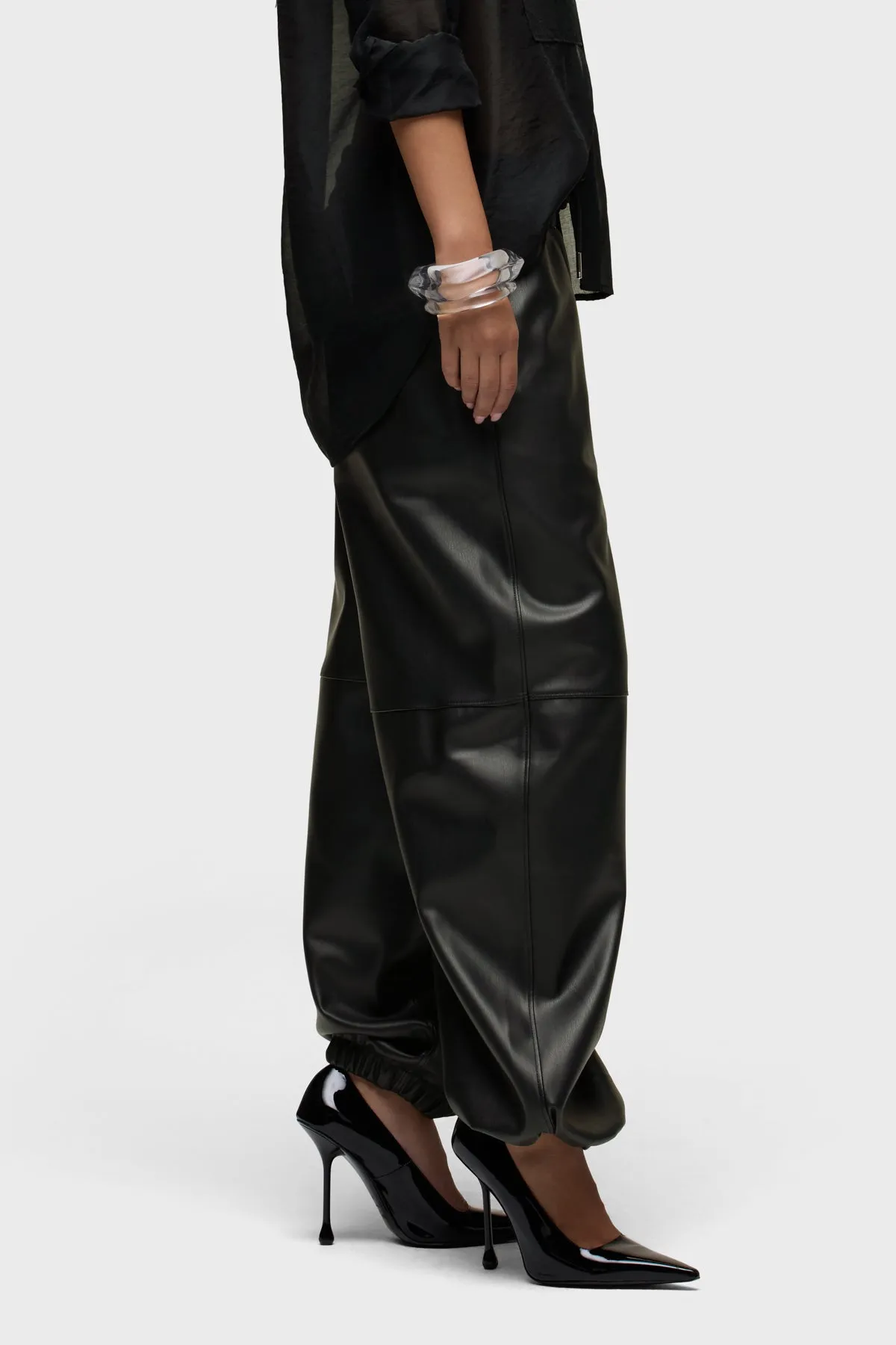 Vegan Leather Balloon Jogger sold by Hudson Jeans product image thumbnail 5