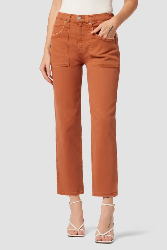 Remi High-Rise Elastic Waist Straight Ankle Jean sold by Hudson Jeans