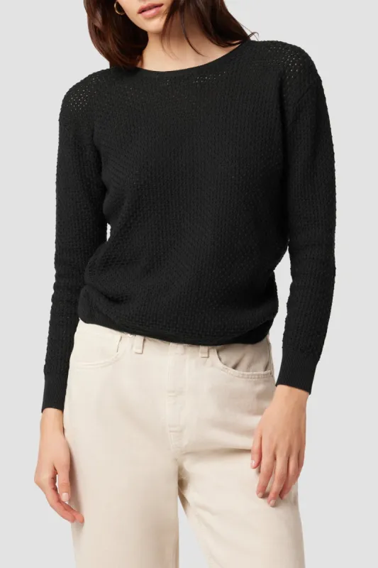 Twist Back Open Knit Sweater sold by Hudson Jeans