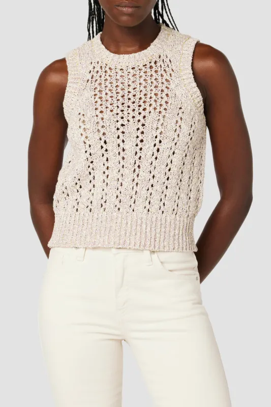 Crewneck V-Stitch Sweater Tank sold by Hudson Jeans
