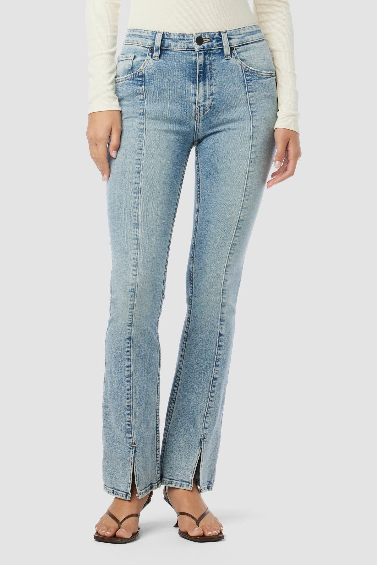 Barbara High-Rise Baby Bootcut Jean w/ Slit Hem sold by Hudson Jeans