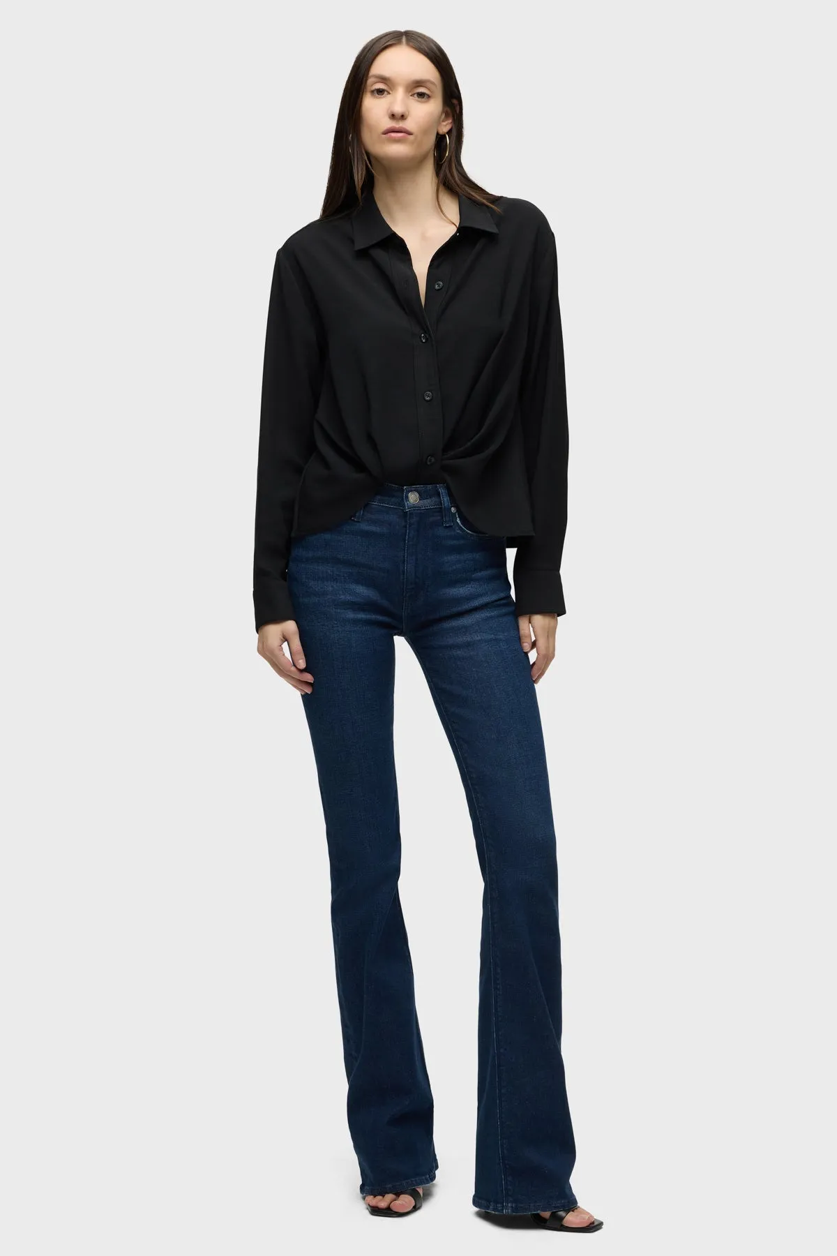 Long Sleeve Knotted Button Down Shirt sold by Hudson Jeans product image thumbnail 4