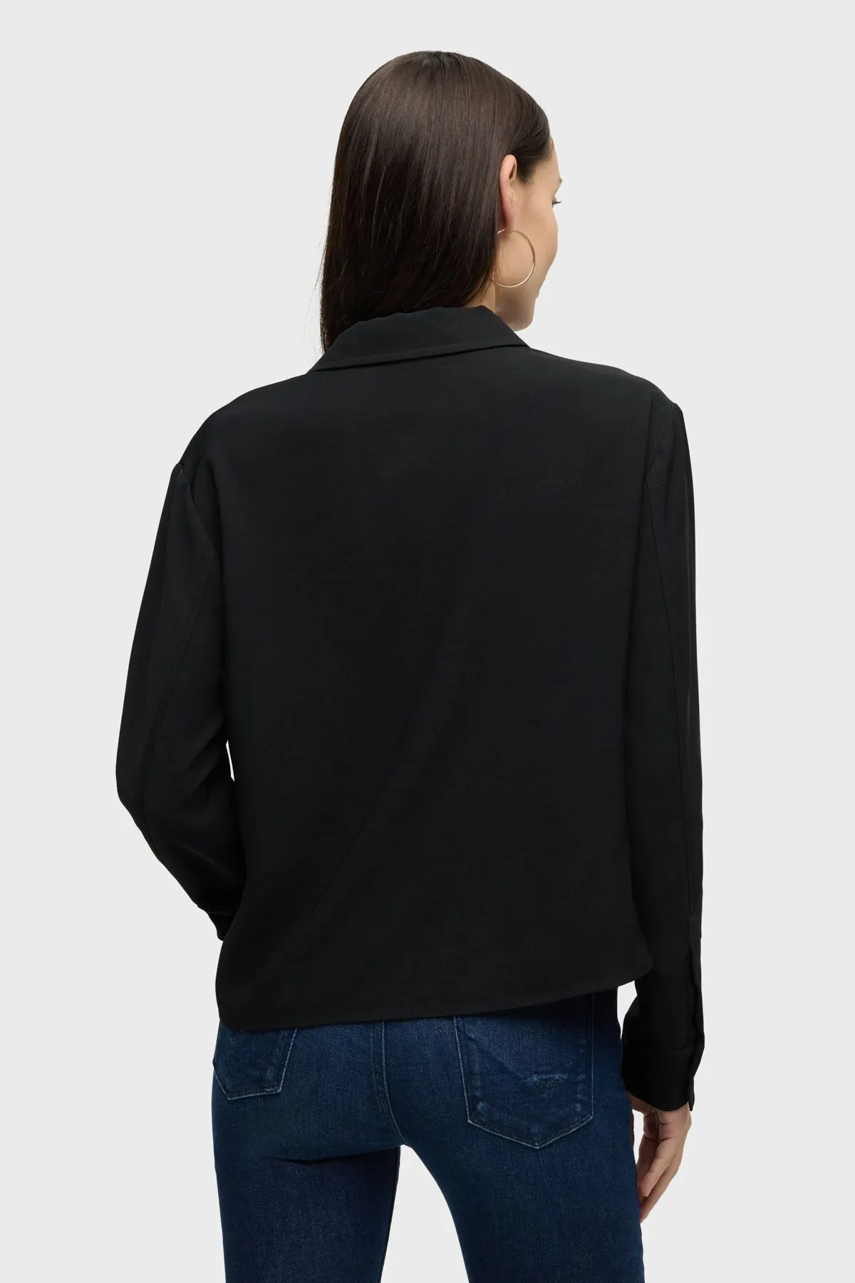 Long Sleeve Knotted Button Down Shirt sold by Hudson Jeans product image thumbnail 3