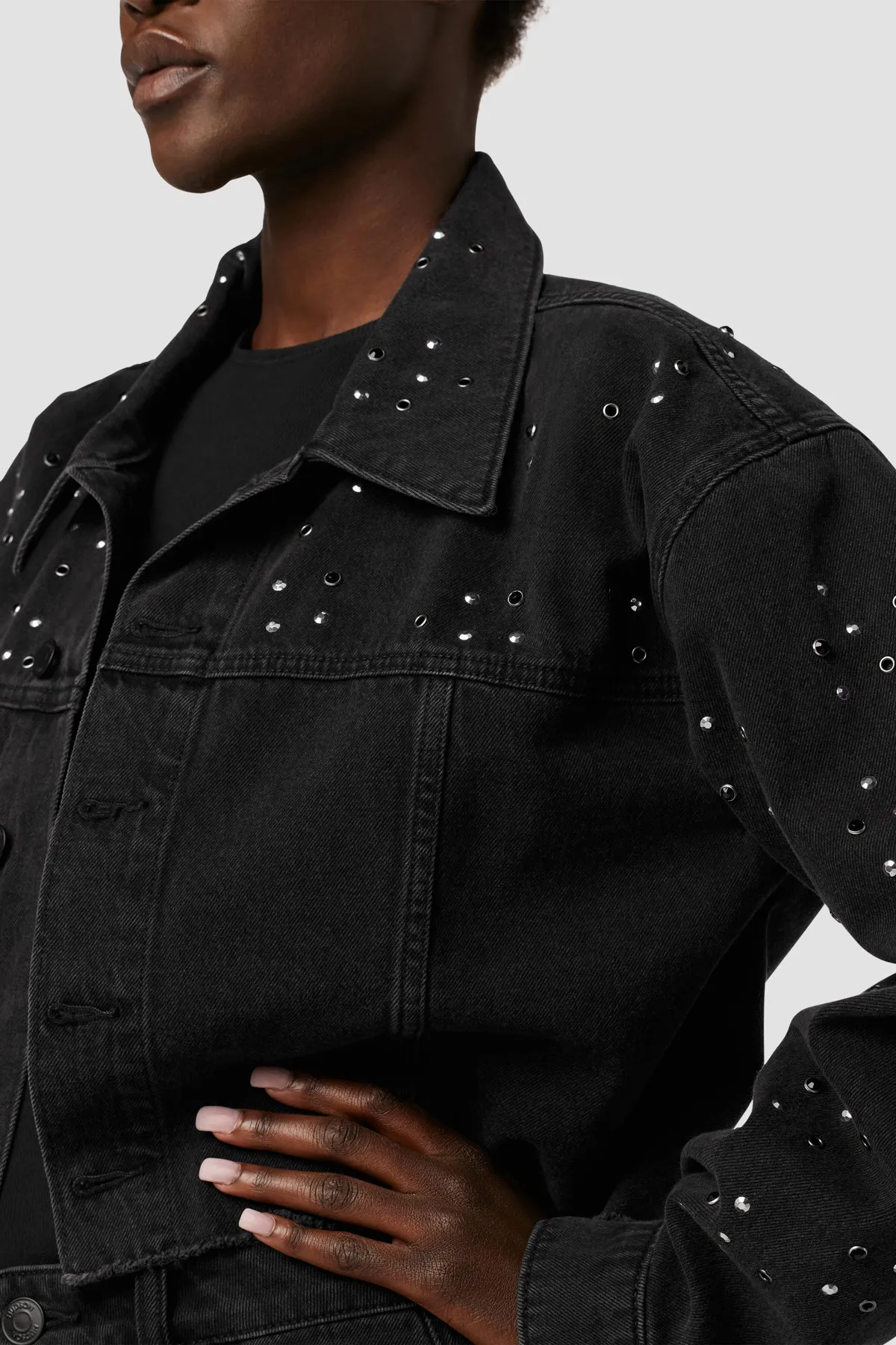 Micro Cropped Jacket sold by Hudson Jeans product image thumbnail 4