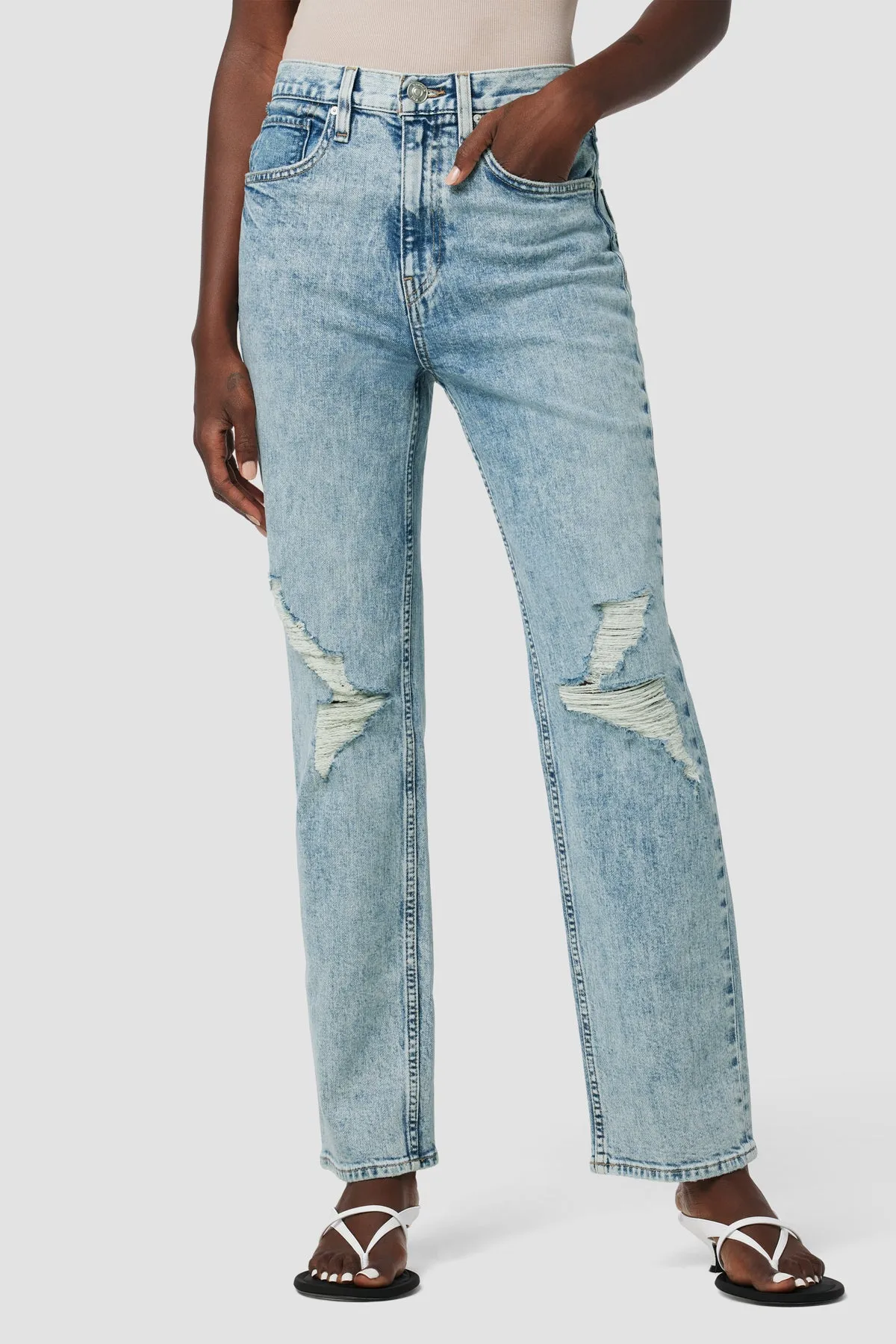 Jade High-Rise Straight Loose Fit Jean sold by Hudson Jeans