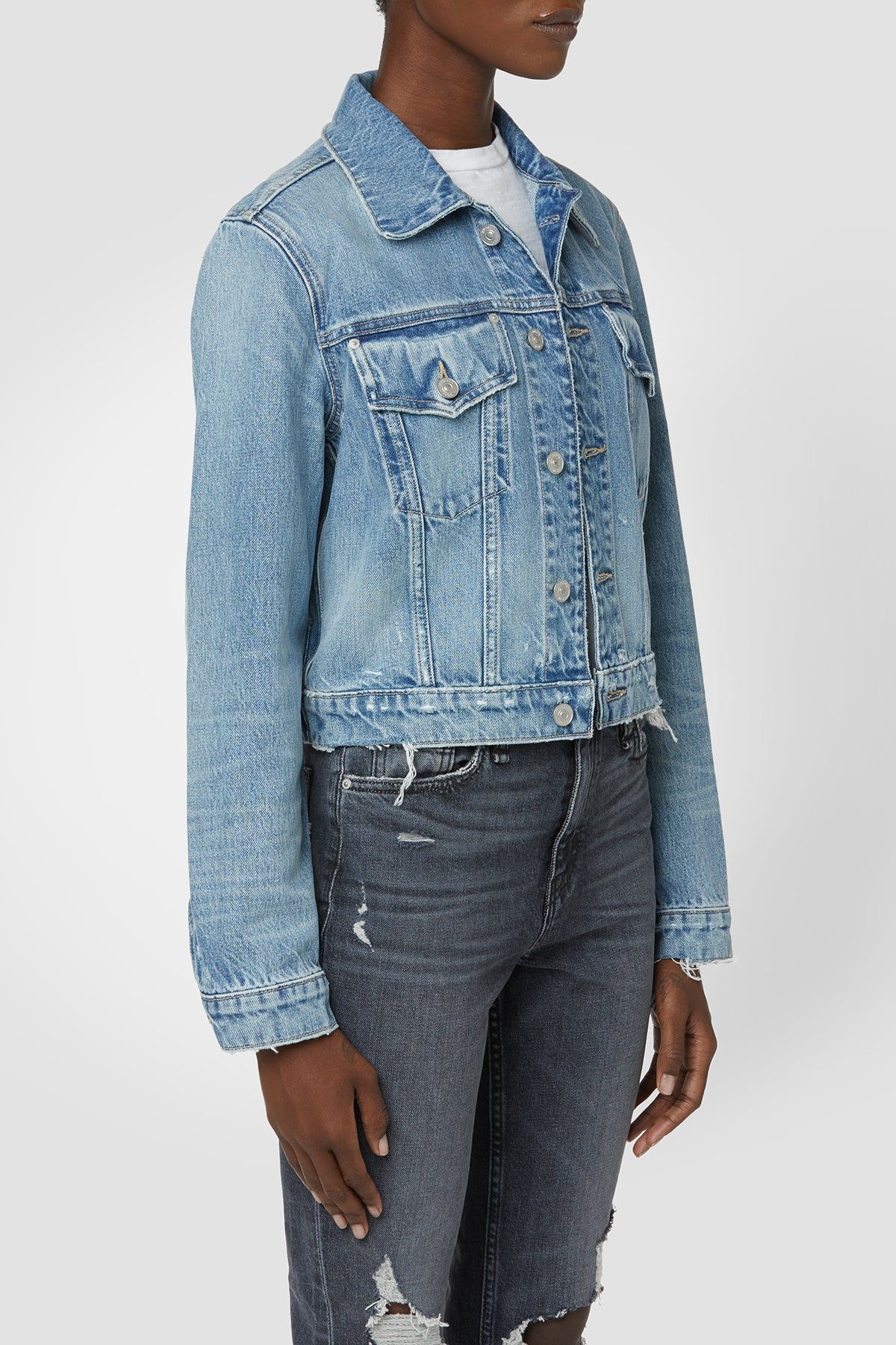 Cropped Trucker Jacket sold by Hudson Jeans product image thumbnail 3