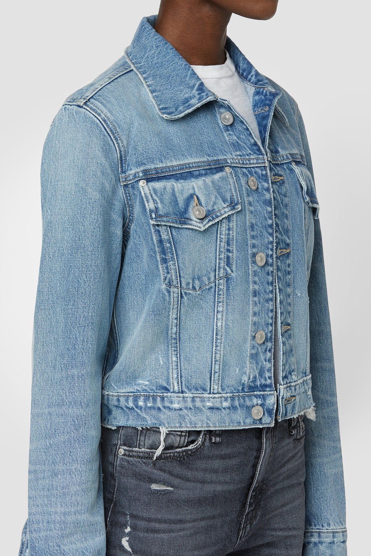Cropped Trucker Jacket sold by Hudson Jeans product image thumbnail 5