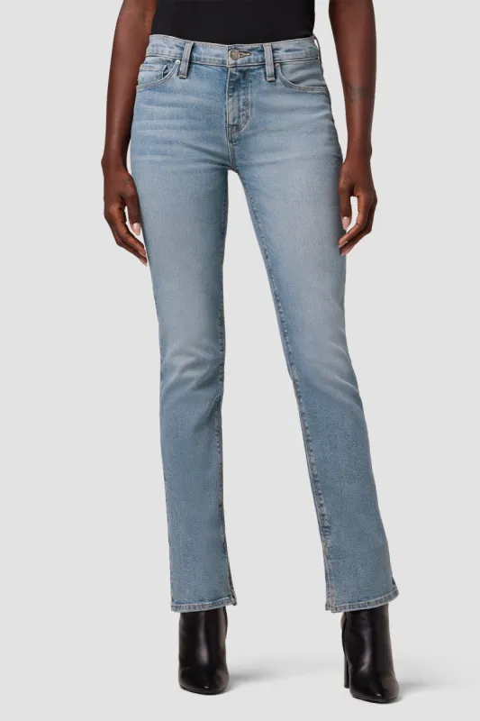 Nico Mid-Rise Straight Leg Ankle Jean w/ Slit Hem sold by Hudson Jeans