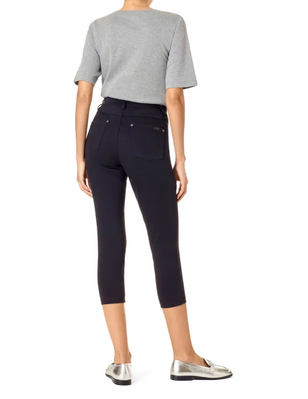 Hi-Rise Ultra Soft Denim Capri Legging sold by HUE