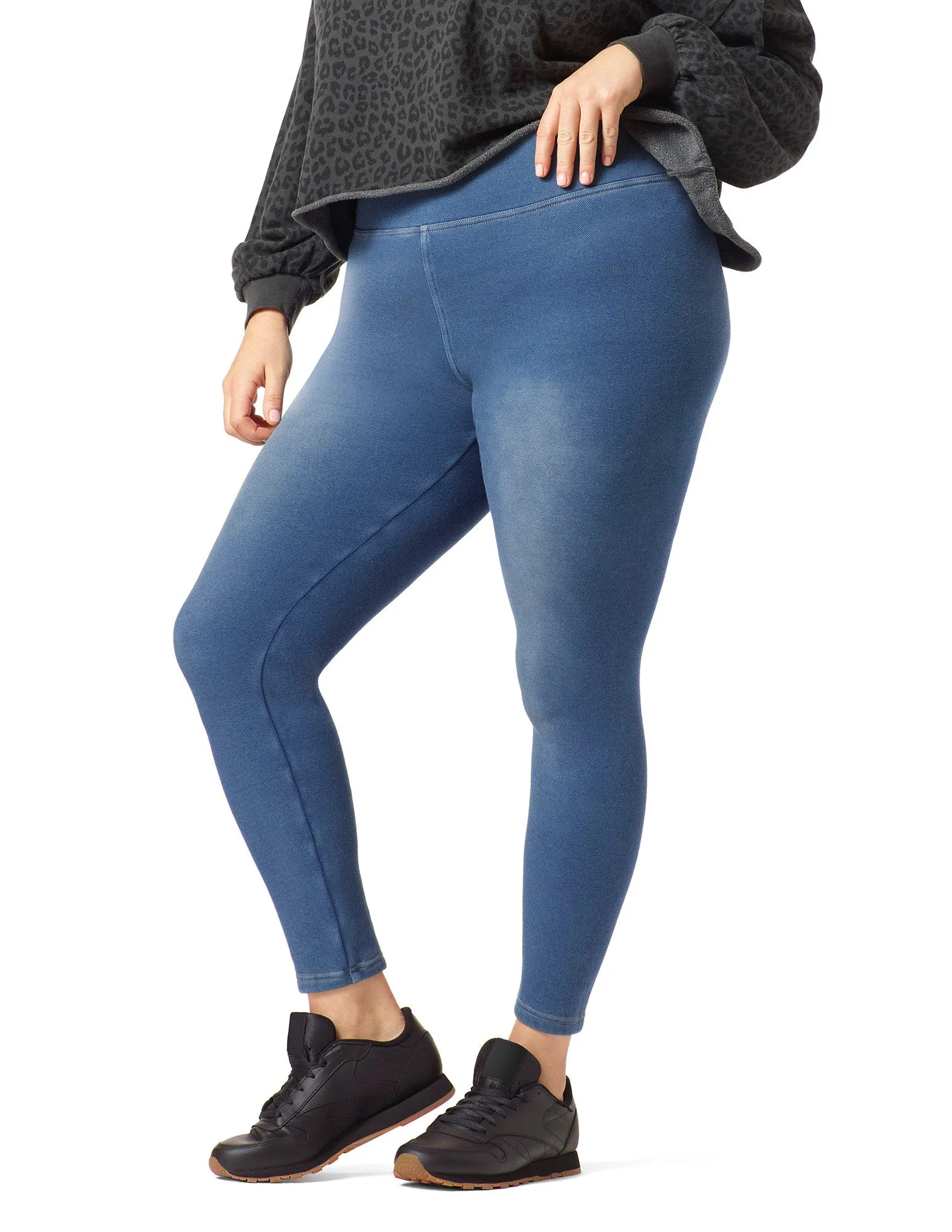 Plush Lined Denim Legging sold by HUE product image thumbnail 2