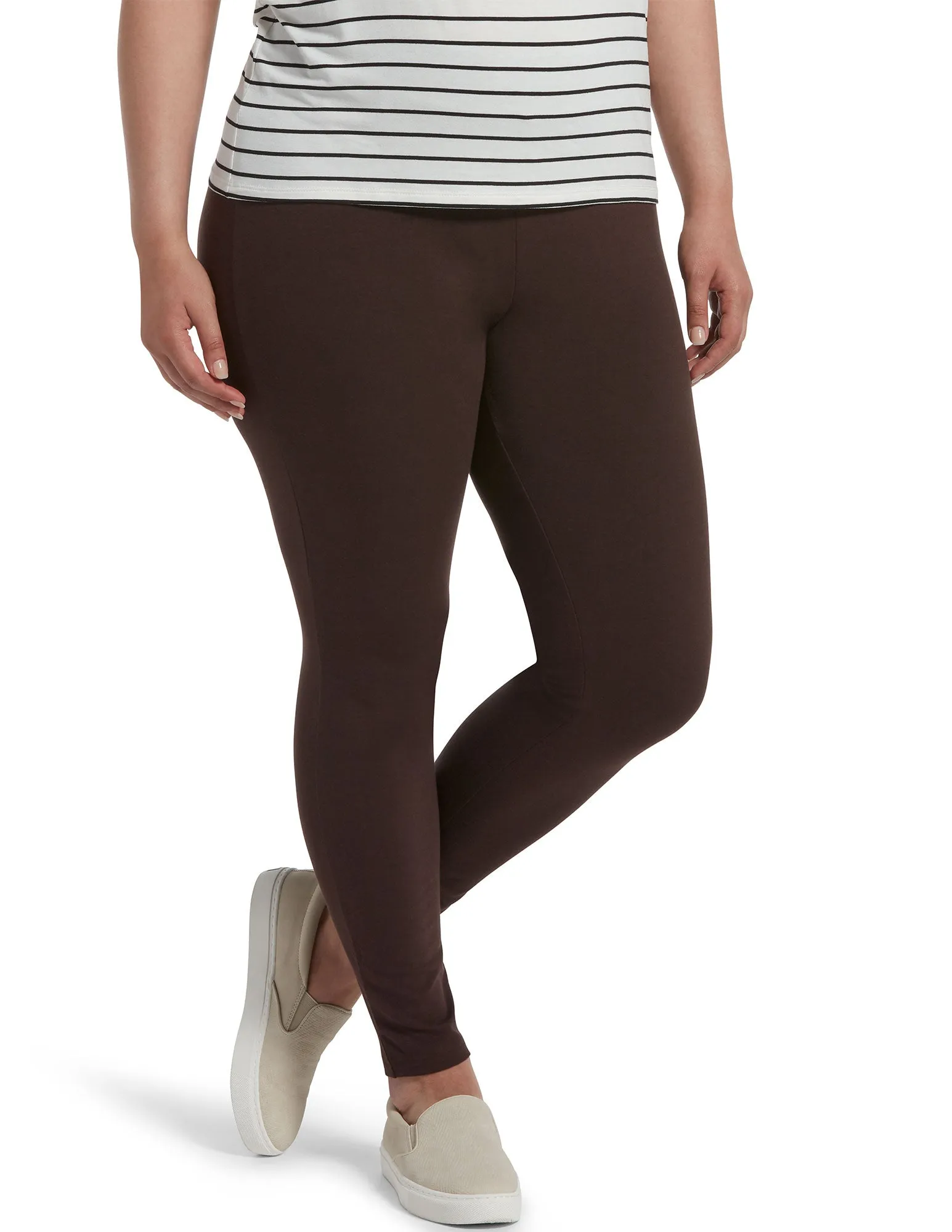 Wide Waistband Blackout Cotton Leggings sold by HUE product image thumbnail 2