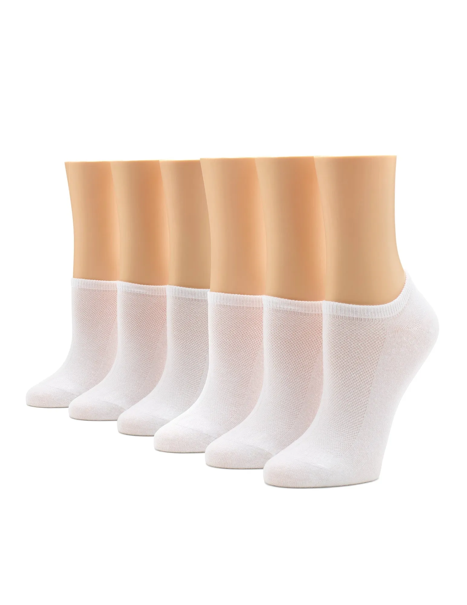 Cotton Mesh Sport No Show Sock 6 Pair Pack sold by HUE