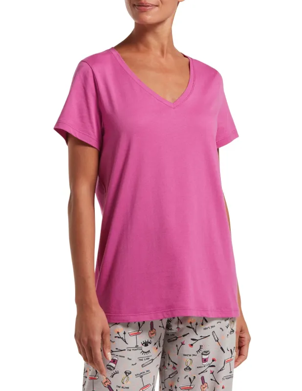 Short Sleeve V-Neck Tee sold by HUE