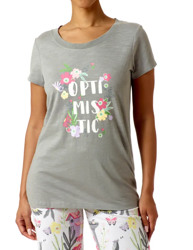 Optimistic Short Sleeve PJ Swing Tee sold by HUE