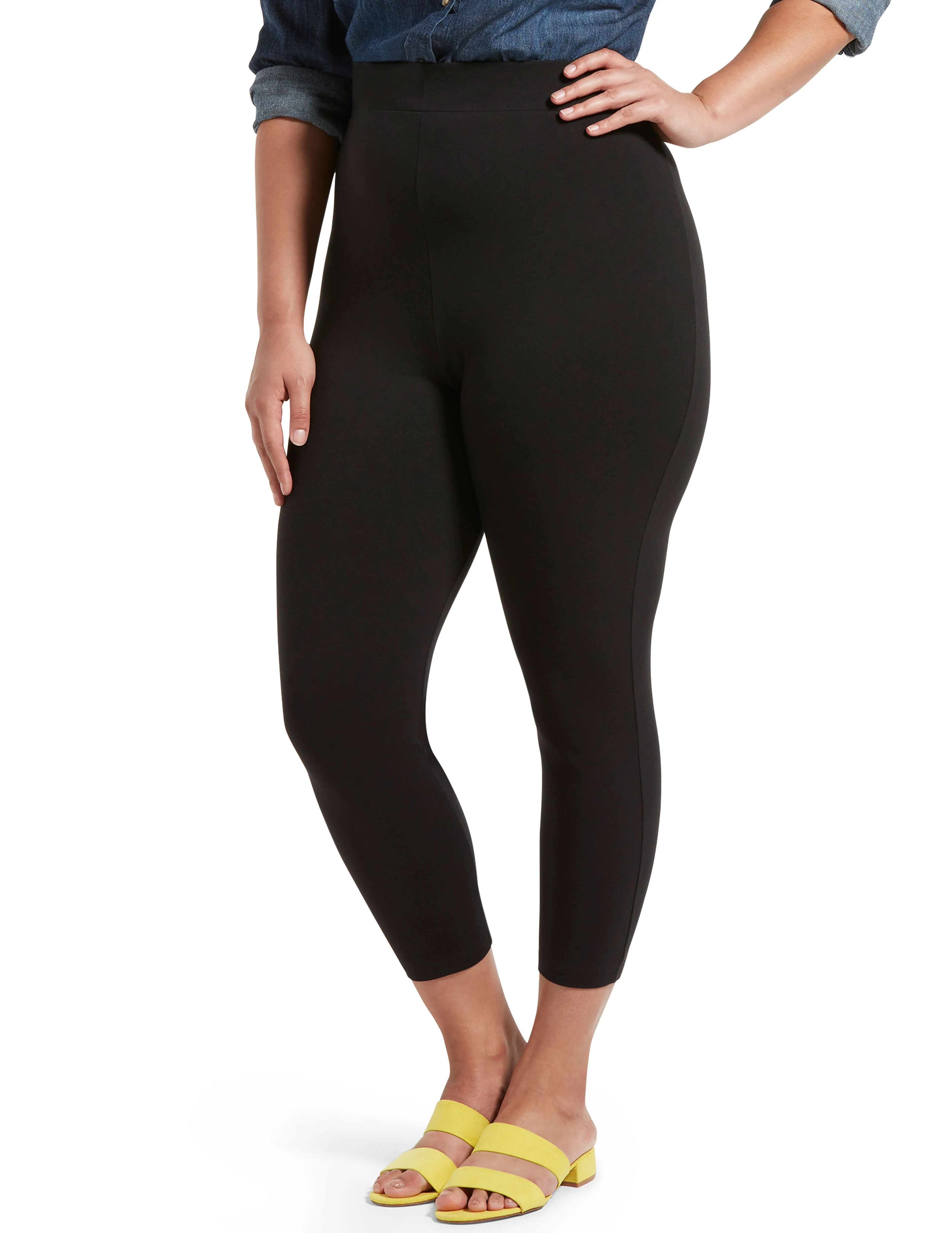 Wide Waistband Blackout Cotton Capri sold by HUE product image thumbnail 2