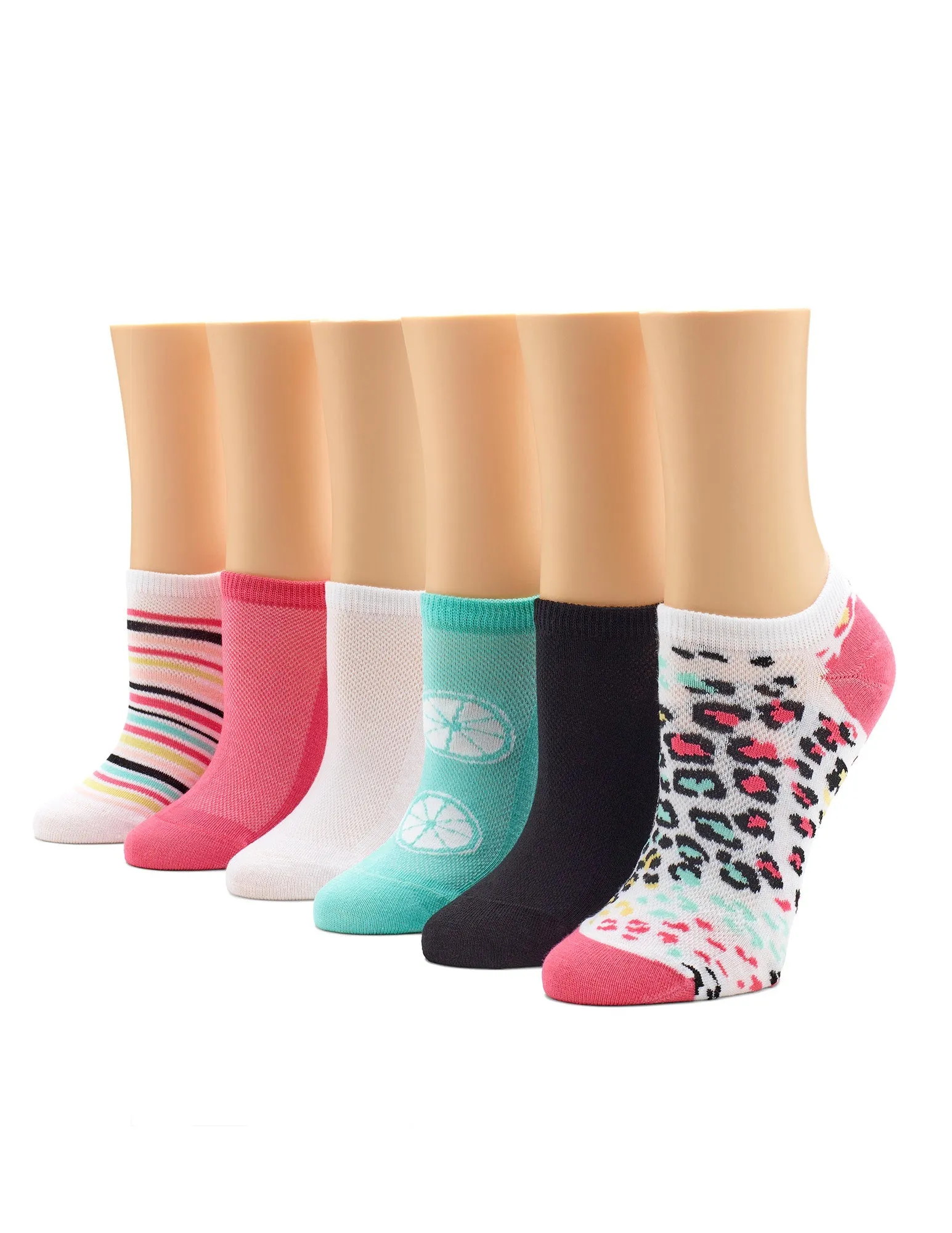 Cotton Mesh Sport No Show Sock 6 Pair Pack sold by HUE